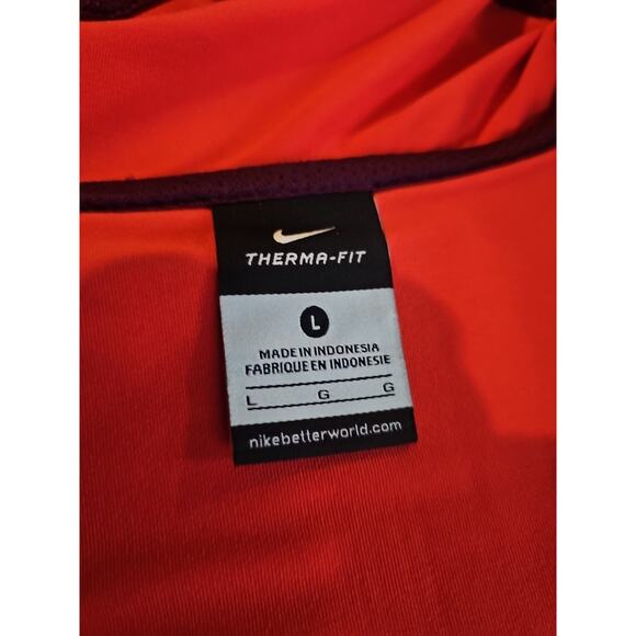 Nike Jacket Large Purple Hyper Elite Therma-Fit Athletic Zip Up Hooded Active - Picture 4 of 9